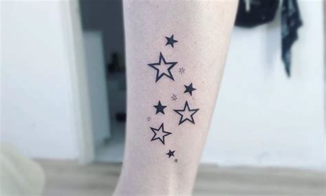 tatuajes de estrellas en la pierna|150 Tatuajes de estrellas (Con su significado)